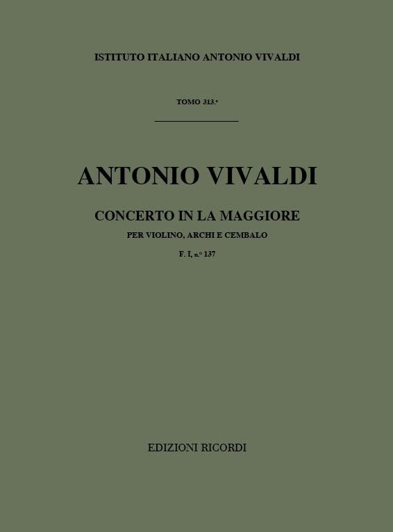 Concerti Per Vl., Archi E B.C.: In La Rv 353